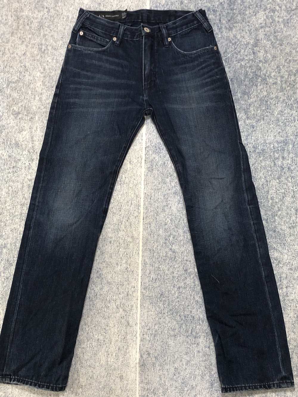 Armani Exchange Men's Dark Indigo Straight Jeans